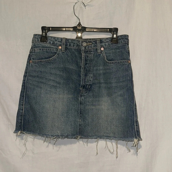 We The Free Dresses & Skirts - We The Free Free People raw hem denim mini skirt size 27